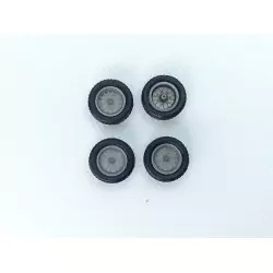 4 roues ø15 mm - Résine 3D - 1:43