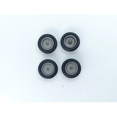 4 roues ø15 mm - Résine 3D - 1:43