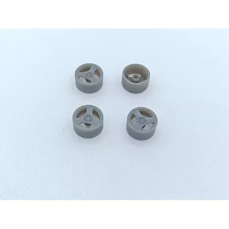 4 jantes 3 branches ø11.20 mm - Résine 3D - 1:43