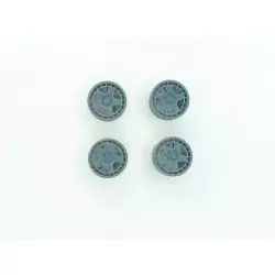 4 jantes 5 branches ø10.20 mm - Résine 3D - 1:43