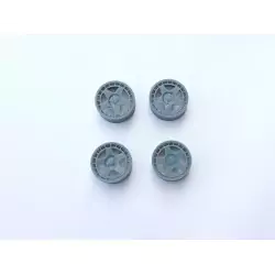 4 jantes 5 branches ø10.20 mm - Résine 3D - 1:43