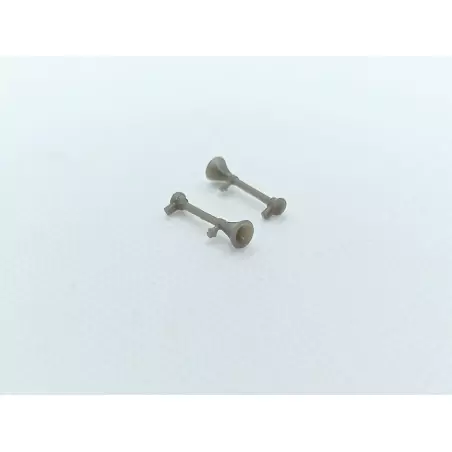 2 Klaxons longeur 15 mm - Résine 3D - 1:43