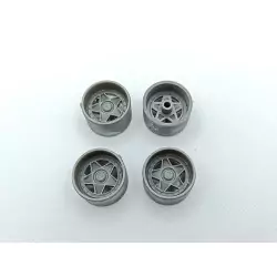 4 jantes 5 branches - ø27mm - Résine - 1:18