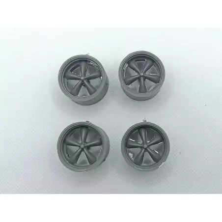 4 jantes 5 branches ø29 mm - Résine - 1:18