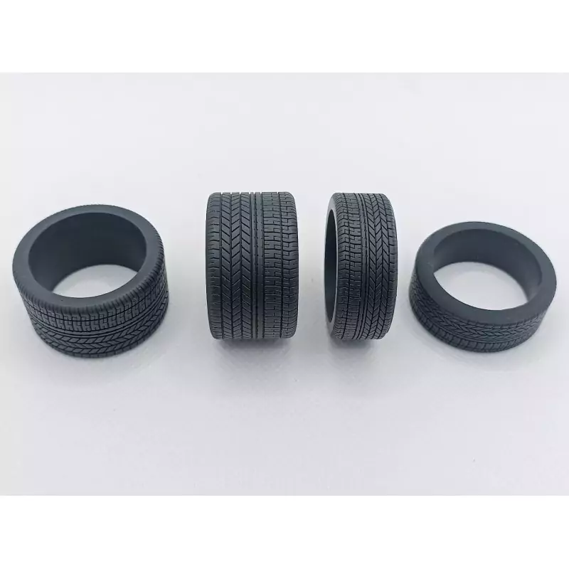 4 pneus AV/AR ø36.50 mm - Résine souple - 1:18