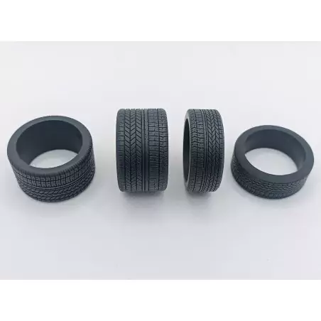 4 pneus AV/AR ø36.50 mm - Résine souple - 1:18