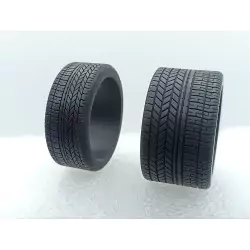 4 pneus AV/AR ø36.50 mm - Résine souple - 1:18