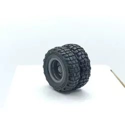 Roues arrières doubles de camion ø30 mm - Résine - 1:43 - À l'unité