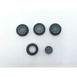 4 roues Ferrari Dino 246 - ø14.40 mm - Résine 3D - 1:43