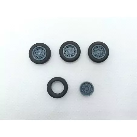 4 roues Ferrari Dino 246 - ø14.40 mm - Résine 3D - 1:43