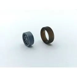 4 roues Ferrari Dino 246 GT - ø18.80mm - Résine dure - 1:24