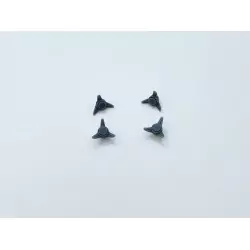 4 Écrous "Papillons" 3 ailettes - Résine 3D - 1:24