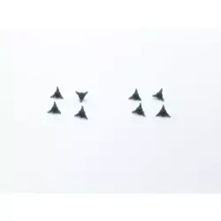 8 Écrous "Papillons" 3 ailettes - Résine 3D - 1:43