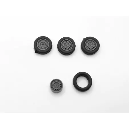 4 roues ø12.60 mm avec jantes en tôle - 3D Creative - 1:43
