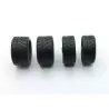 4 roues ø34 mm - Pneu en résine souple - 1:18