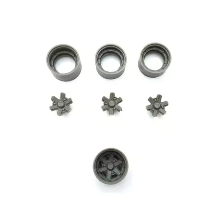 Jantes Gotti AV/AR (2 tailles) - ø22 mm - Résine - 1:18