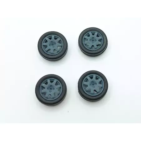 4 roues ø15.30 mm (type Renault) - 3D Creative - 1:43