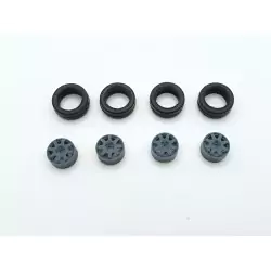 4 roues ø15.30 mm (type Renault) - 3D Creative - 1:43