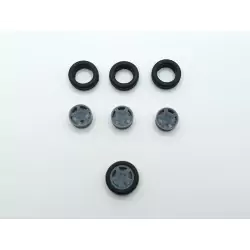 4 roues ø13 mm (Type Peugeot) - 3D Creative - 1:43