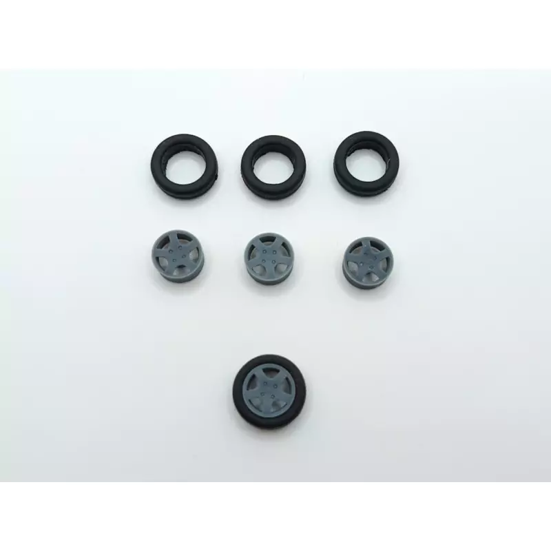 4 roues ø13 mm (Type Peugeot) - 3D Creative - 1:43
