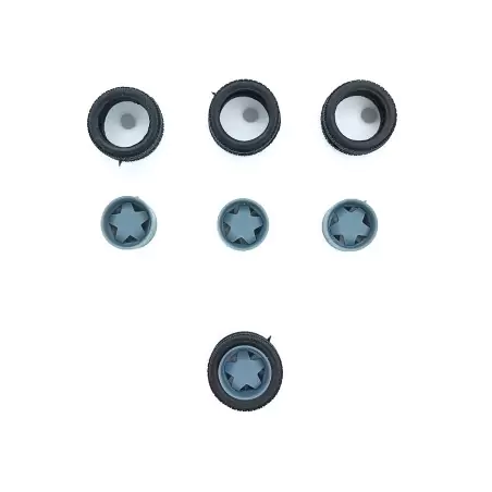 4 roues ø14.50 mm avec jantes 5 branches - 3D Creative - 1:43