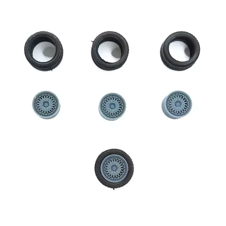 4 roues ø14.70 mm avec jantes rayons - 3D Creative - 1:43