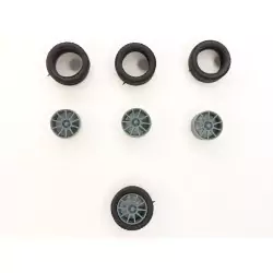 4 roues ø14.70 mm avec jantes 10 rayons - 3D Creative - 1:43