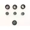 4 roues ø14.70 mm avec jantes 10 rayons - 3D Creative - 1:43
