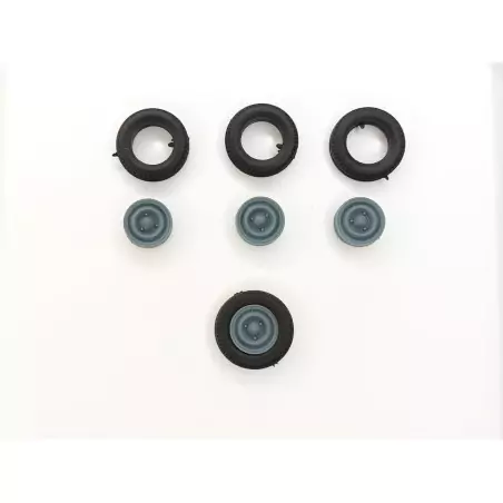 4 roues ø15.80 mm - Citroën 2V, Mehari... - 3D Creative - 1:43