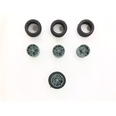 4 roues ø15.30 mm (type Peugeot) - 3D Creative - 1:43