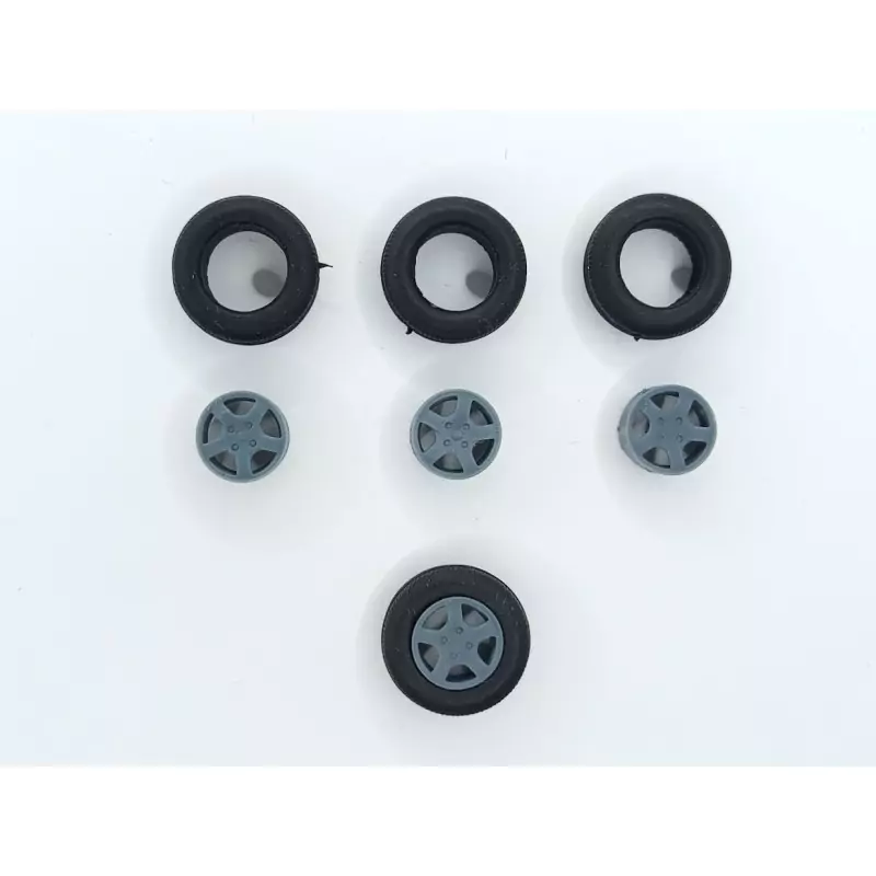 4 roues ø15.20 mm (Type Peugeot) - 3D Creative - 1:43