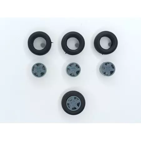 4 roues ø15.20 mm (Type Peugeot) - 3D Creative - 1:43