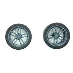 4 roues Ferrari 5 branches ø 37.80 mm - Résine 3D - 1:18