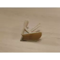 En l'état : Lame de chasse neige largeur 6.50 cm - Résine - 1:43