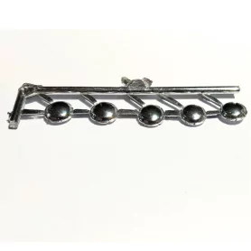 5 inserts bombés - White Metal - ø7 X 1.70 mm - 1:43