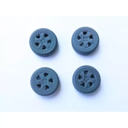 4 roues (type Dacia) ø15.50mm - 3D CREATIVE - 1:43