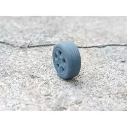 4 roues (type Dacia) ø15.50mm - 3D CREATIVE - 1:43