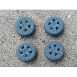4 roues (type Dacia) ø15.50mm - 3D CREATIVE - 1:43