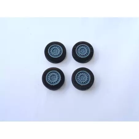 4 roues ø13 mm avec jantes en tôle - 3D Creative - 1:43