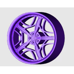 4 Jantes 5 branches type Forgées - 3D CREATIVE (1148)