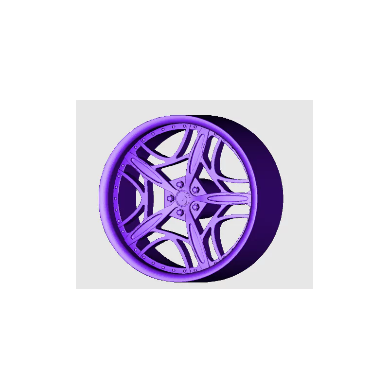 4 Jantes 5 branches type Forgées - 3D CREATIVE (1148)