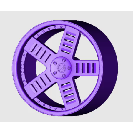 4 Jantes 5 branches type Rucci - 3D CREATIVE (1151)