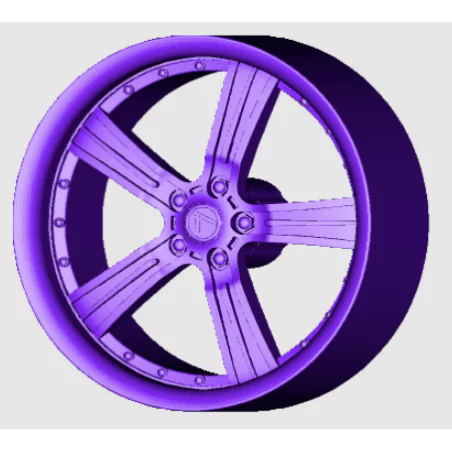 4 Jantes 5 branches type Lenso - 3D CREATIVE (1158)