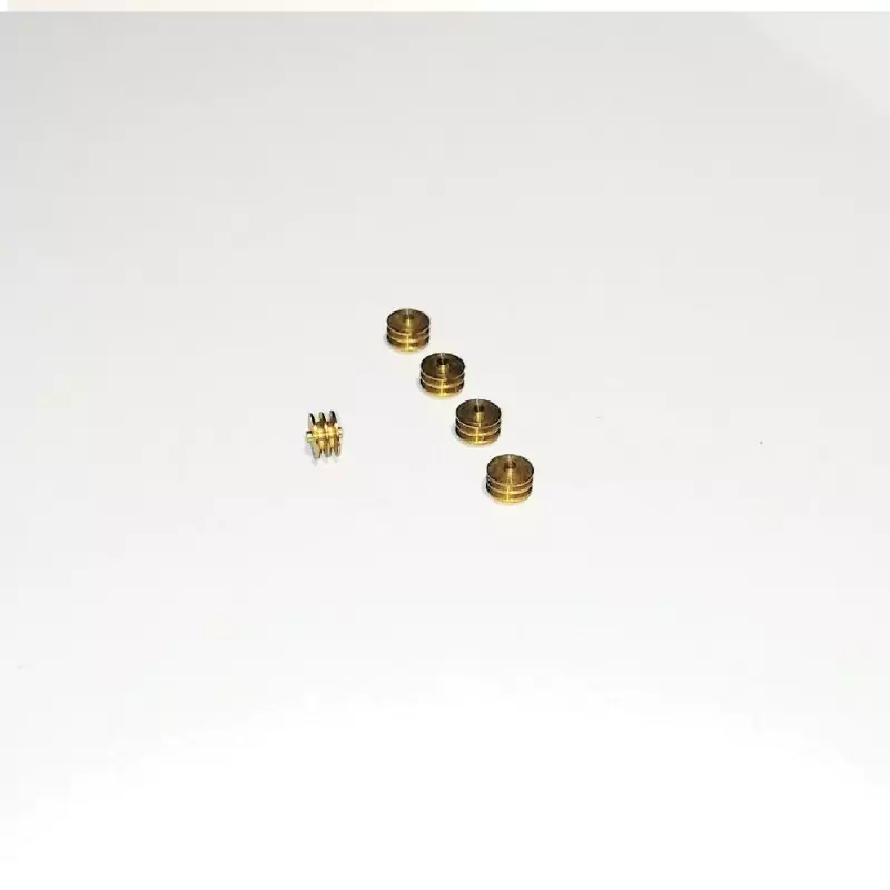 5 poulies ø4 x 2 mm - LAITON - CPC Production