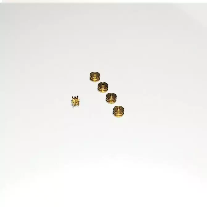 5 poulies ø4 x 2 mm - LAITON - CPC Production