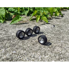 Jantes en alu avec insert en résine - Ech. 1:43 - ø10.20 mm |Pièces...