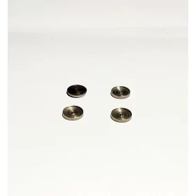 4 bases de phares ø5.50 mm pour pastilles de 5mm - Laiton Nickelé -...