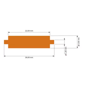 6 Axes - Longueur 26 - Laiton - CPC Production