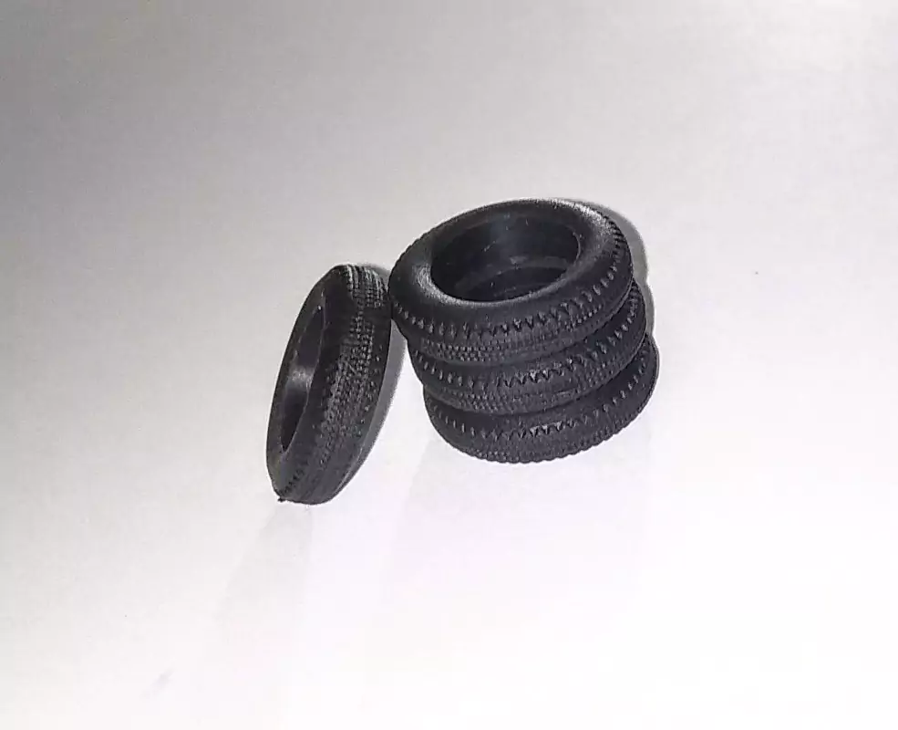 Pneus souples par 4 - ø intérieur 10.20mm - Ech. 1:43