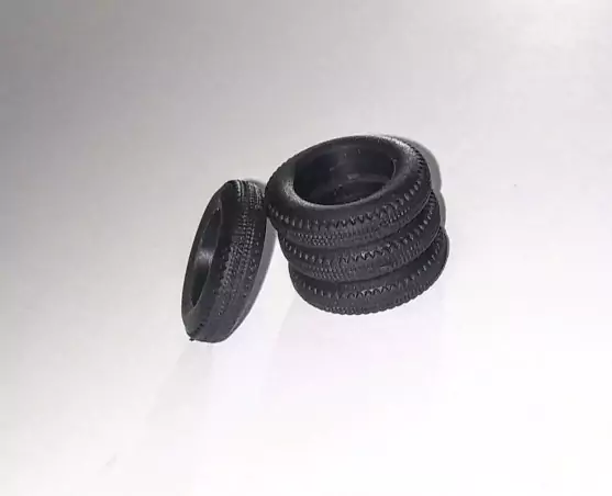 Pneus souples par 4 - ø intérieur 10.20mm - Ech. 1:43